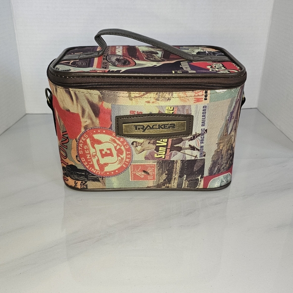 Tracker Handbags - Tracker Vintage Print Women's Makeup Bag